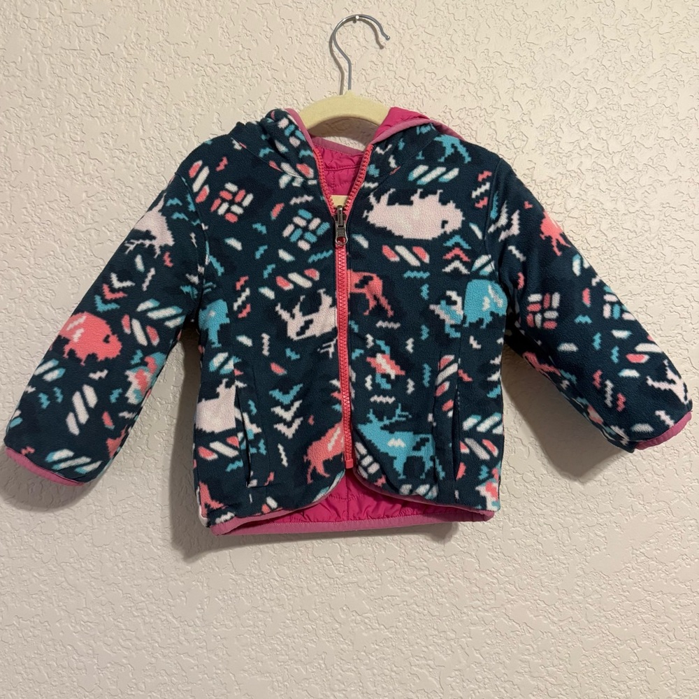 Columbia | 2T Double Trouble 2 Kids Patterned Jacket - Pink and Blue